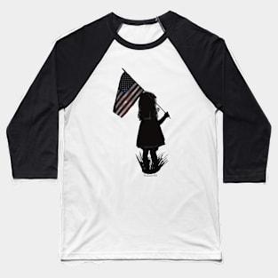 Patriotic Girl Baseball T-Shirt